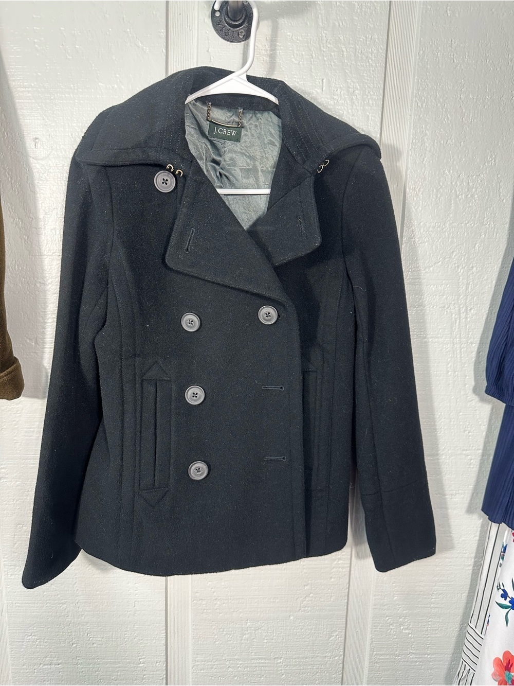 J. Crew Women’s Black Pea Coat No Size EUC
